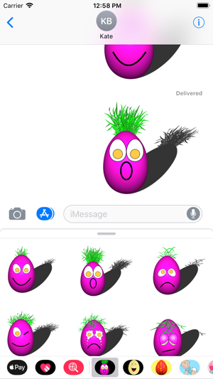 Purple Egg Face Sticker Pack(圖2)-速報App