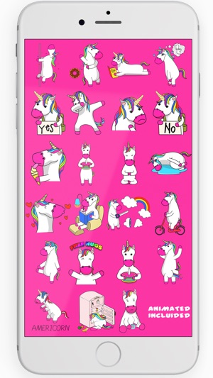 Unicorn Stickers animated Fluffy Unicorn Emojis(圖3)-速報App