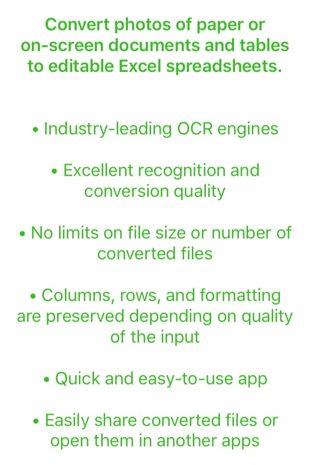 Image to Excel Converter - OCR screenshot 2