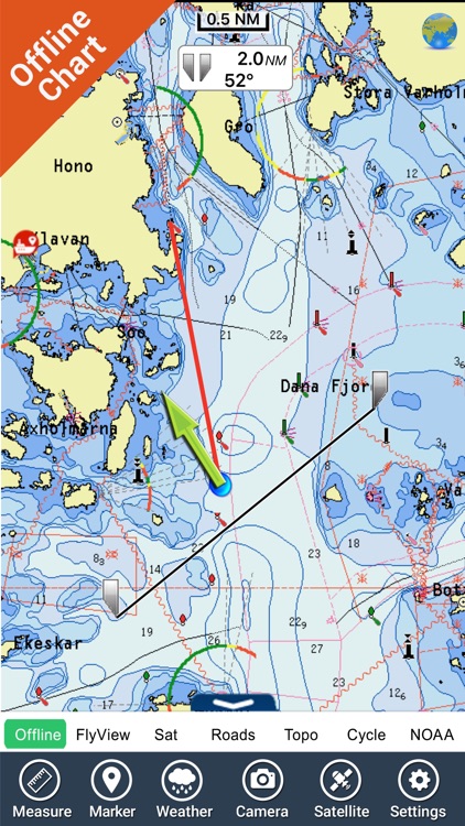 Marine Kattegat GPS chart fishing map navigator