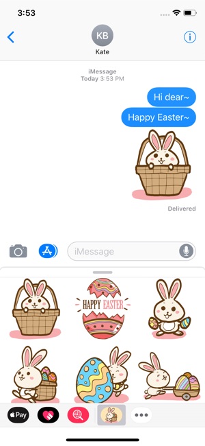 Bunny Happy Easter Stickers(圖2)-速報App