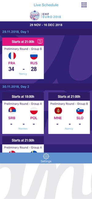 EHF EURO 2018(圖3)-速報App