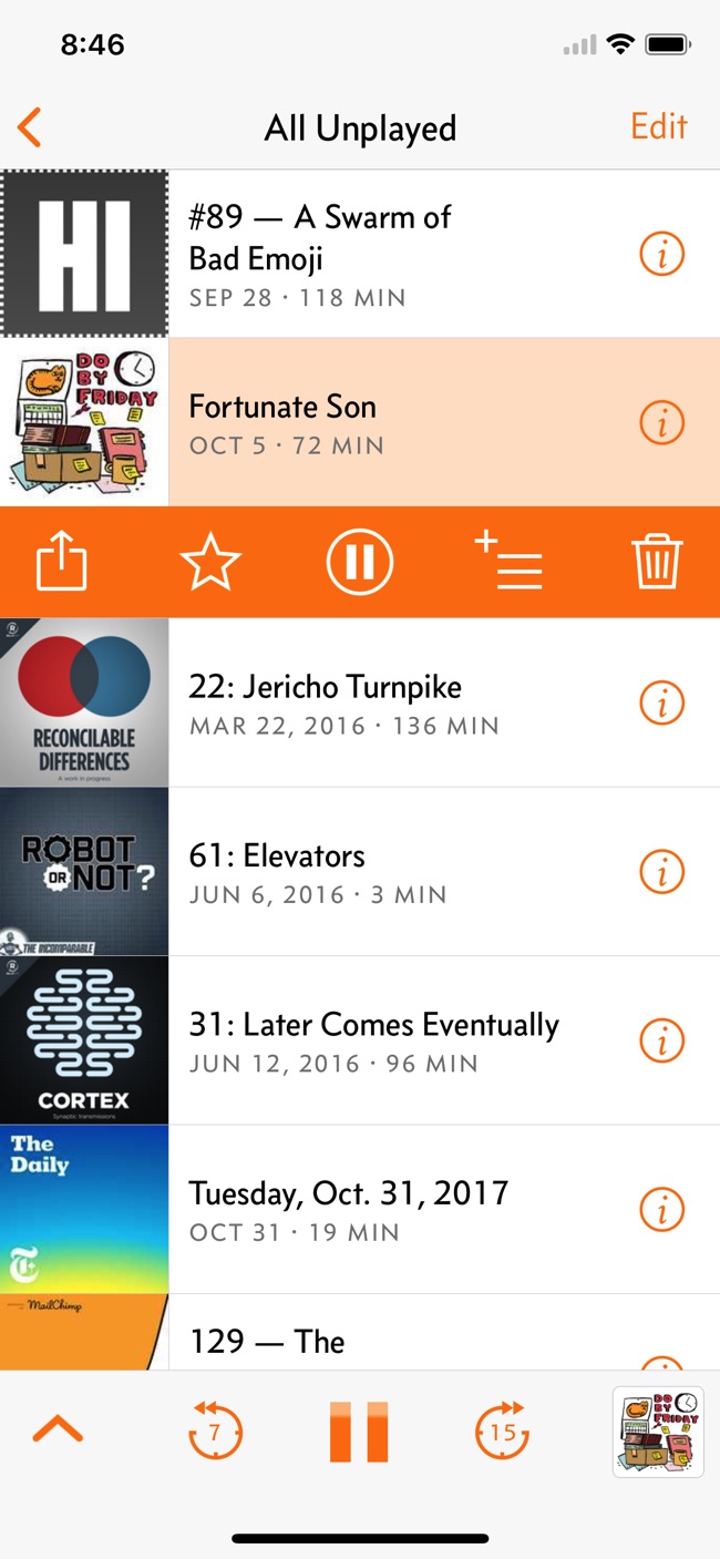 import instacast into overcast