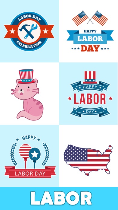 Animated Labor Day Stickers screenshot 3