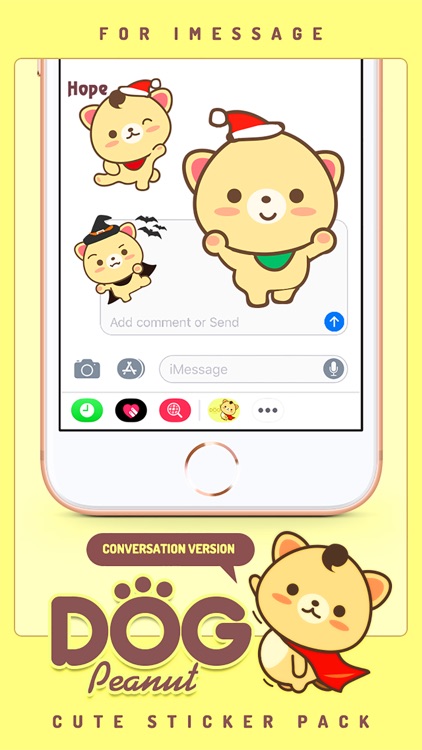 Peanut Dog Sticker Cute Emoji