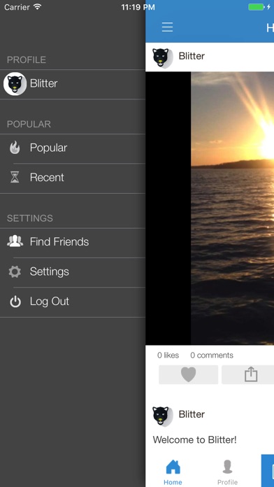 Blitter Social Network screenshot 2