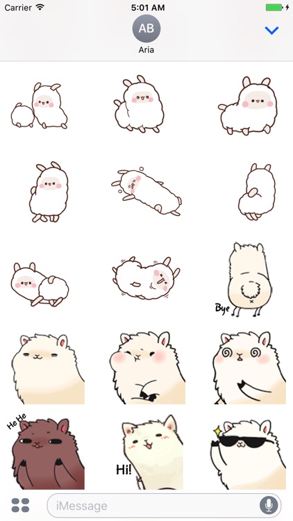 Animated Little Alpaca Sticker