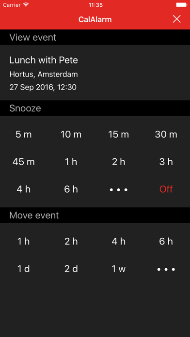 Calendar Alarm - CalAlarm 2 Screenshot 2