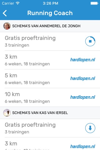 Hardlopen.nl screenshot 2