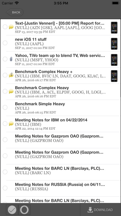 Factset RMS for Blackberry screenshot 2