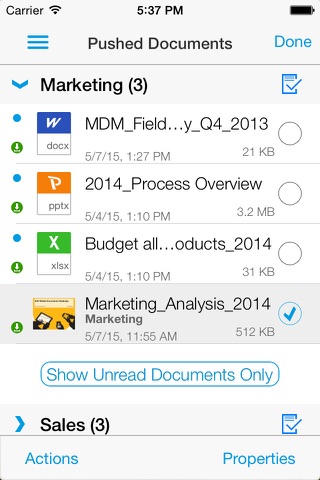 SAP Mobile Documents screenshot 3