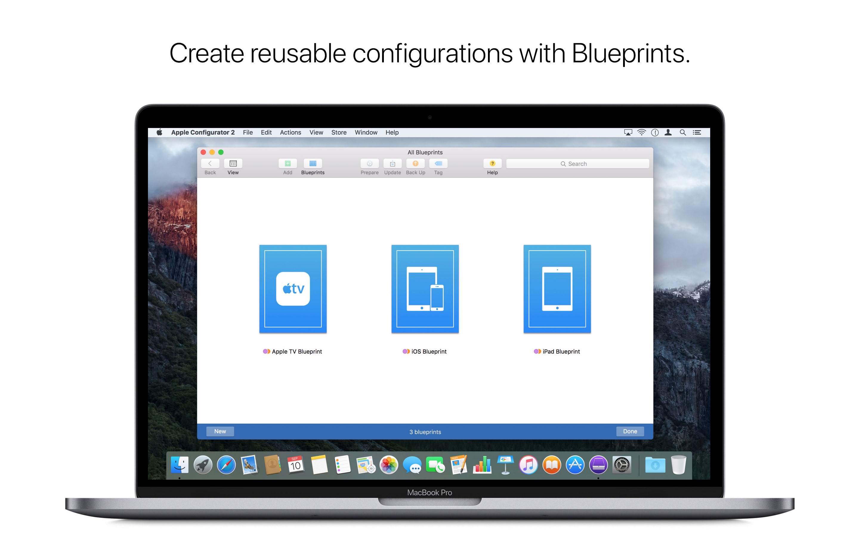 Screenshot do app Apple Configurator 2