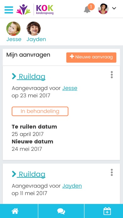 KOK Kinderopvang ouder app screenshot 3