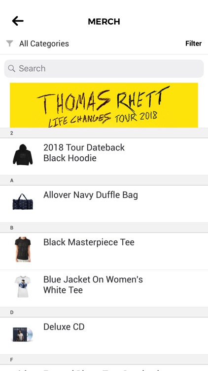 Thomas Rhett's: Home Team App