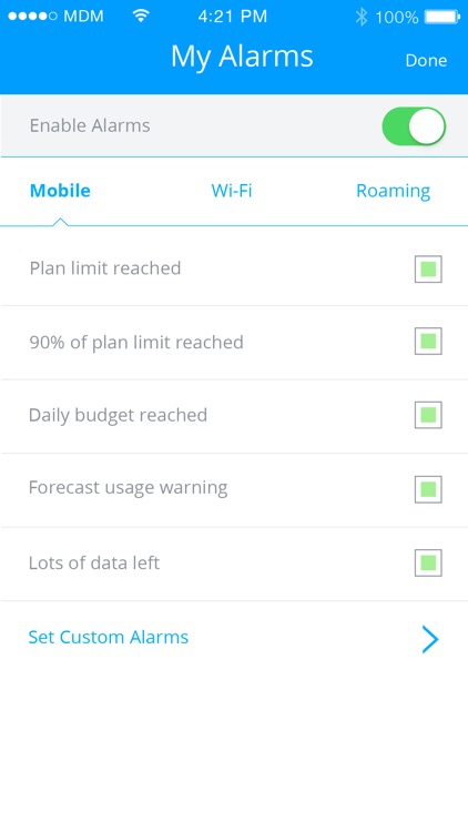 My Data Manager - Track Usage