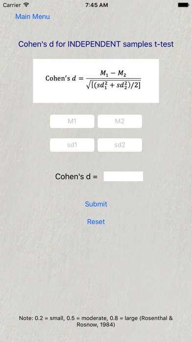 Effect Size Calculator screenshot 3