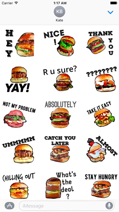 Love Burger BurgerMoji Sticker screenshot 2