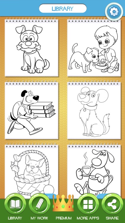 Cute Dog Coloring Book Pages