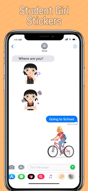 School Girl Emoji(圖4)-速報App