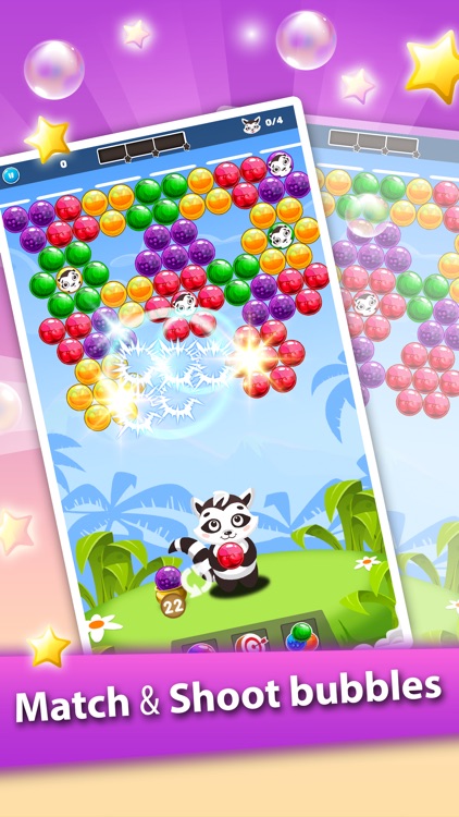 Raccoon POP ! - Bubble Shooter Mania screenshot-3