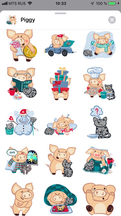 New year with Piggy - Stickers