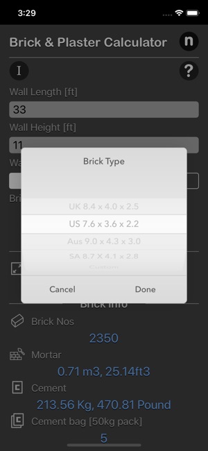 Brick and Plaster Calculator(圖5)-速報App