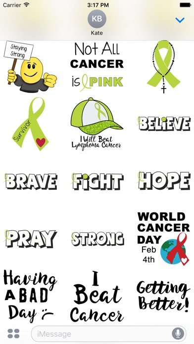 Lymphoma Cancer Stickers screenshot 3