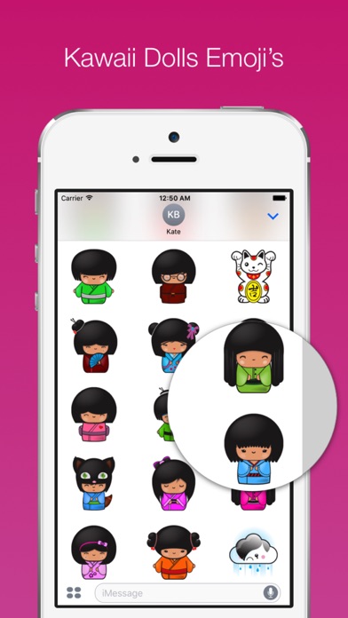 Kawaii Dolls Emoji's screenshot 2