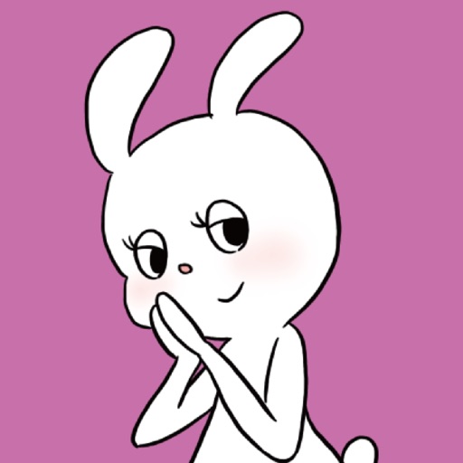 Cute rabbit : stickers Icon