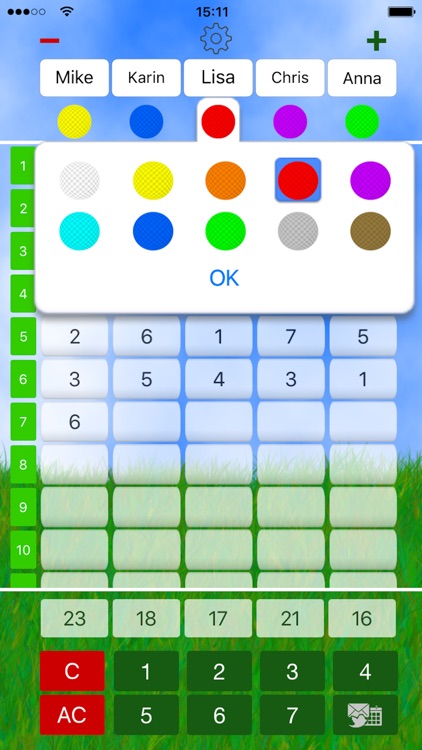 Mini Golf Score Card