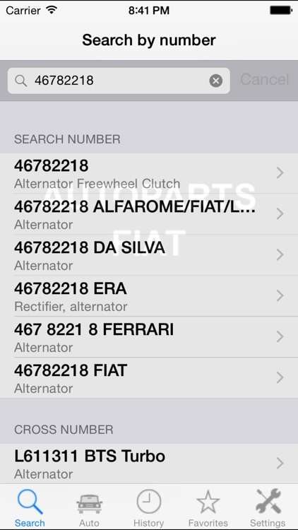 Autoparts for Fiat