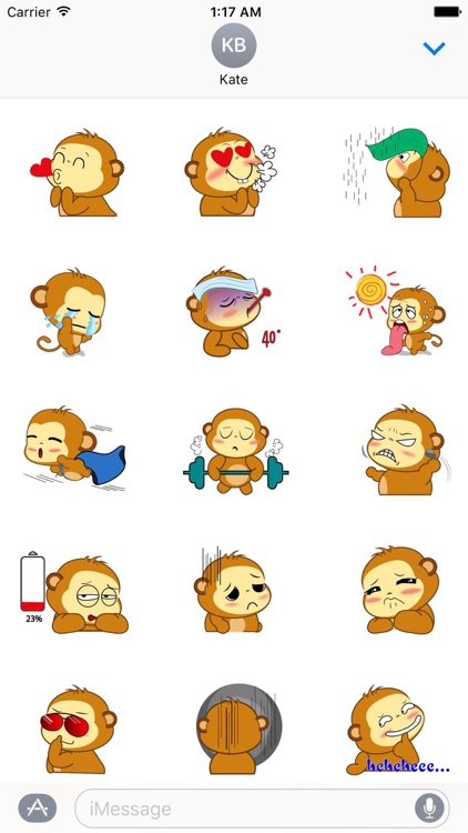 Animated Lovely Monkey Sticker