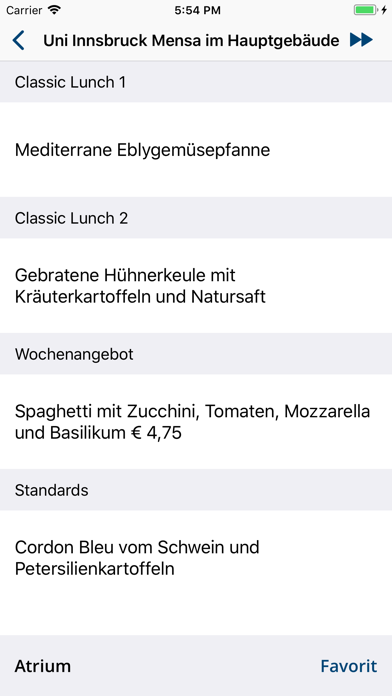 uibk Canteens - Innsbruck screenshot 2