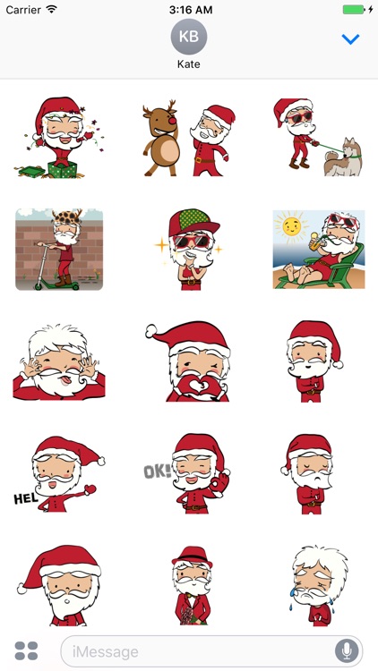 Animated Funny Santa Sticker