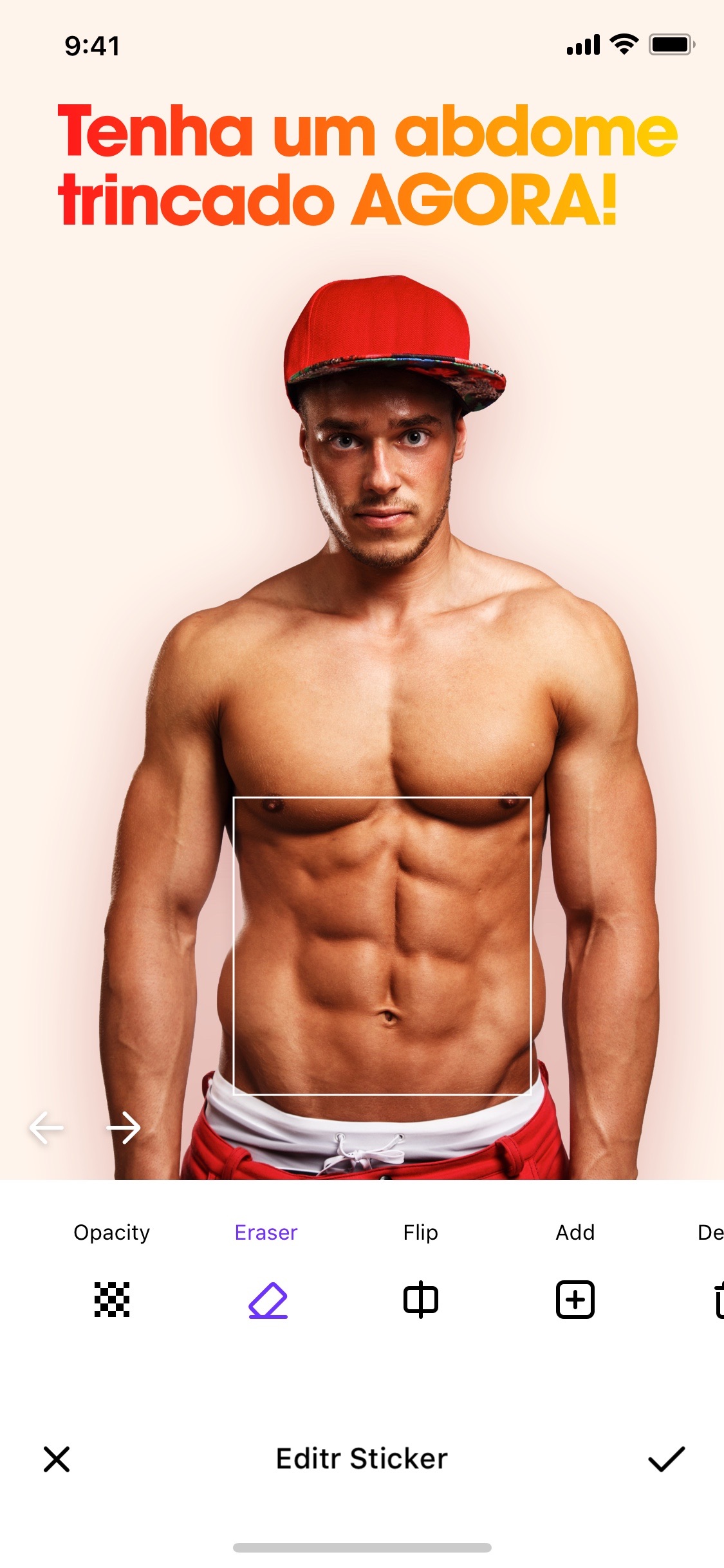 Screenshot do app Photable - Retocar Corpo Cara