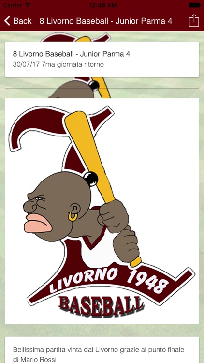 Livorno 1948 Baseball