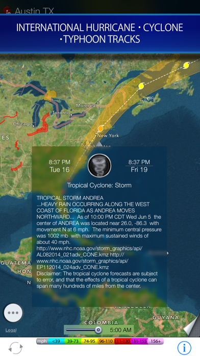 Cyclone - satellite weather radar and storm tracker Screenshot 1