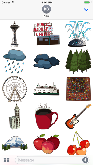 Seattle Stickers for iMessage(圖2)-速報App