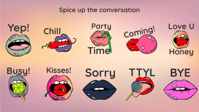 Kiss Lips Dirty Sticker Emojis screenshot 3