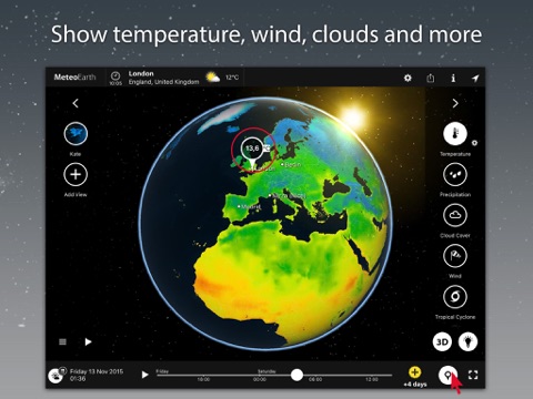 Скриншот из MeteoEarth