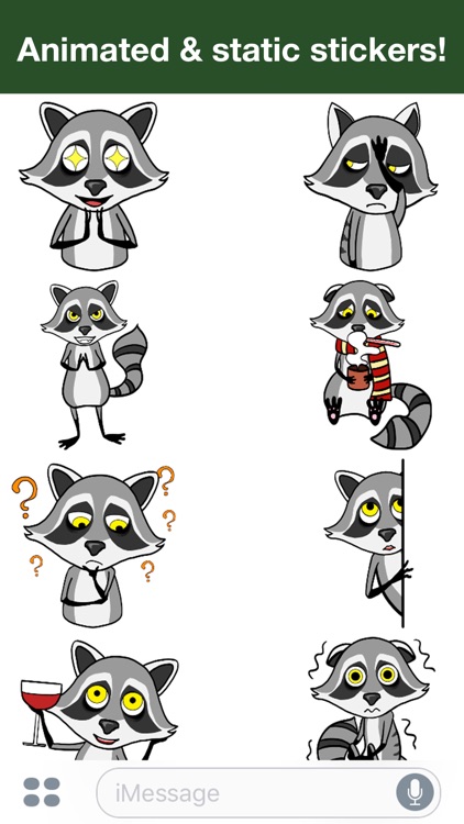 Raccoon - Animated stickers