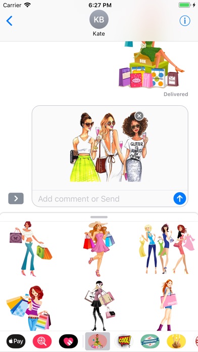 Shopping Girls Stickers screenshot 3