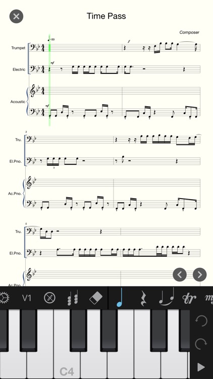 Piano+ - Sheet Music Score