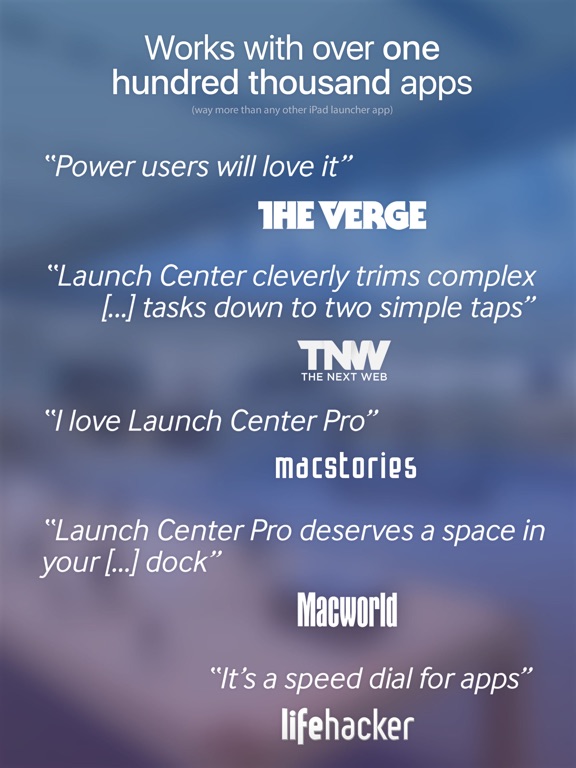 Launch Center Pro for iPad Screenshots