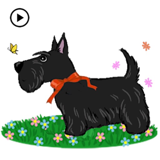 Animated Scottie Dog Sticker icon