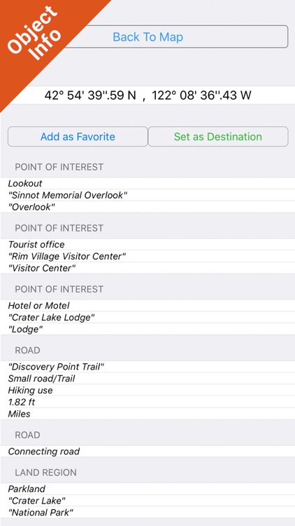 Crater Lake National Park gps and outdoor map