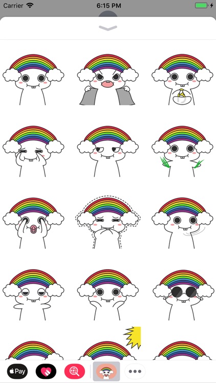 Rainbow Bunny Animated Sticker