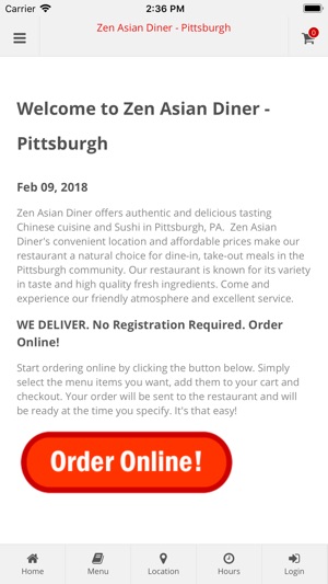 Zen Asian Diner Pittsburgh(圖1)-速報App