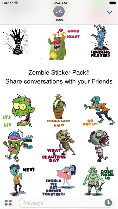Zombie Talk Sticker Pack screenshot 2