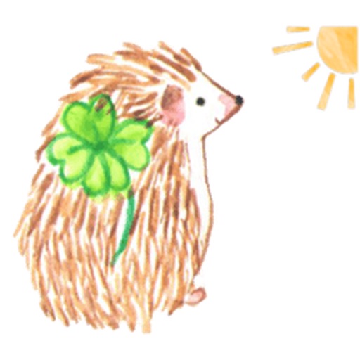 Cute Hedgehog and Mushroom Watercolor Sticker